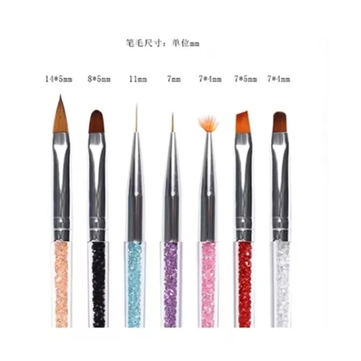 GENERICO - Set 7 Pinceles De Pintura Profesional De Diseño De Uñas/gel