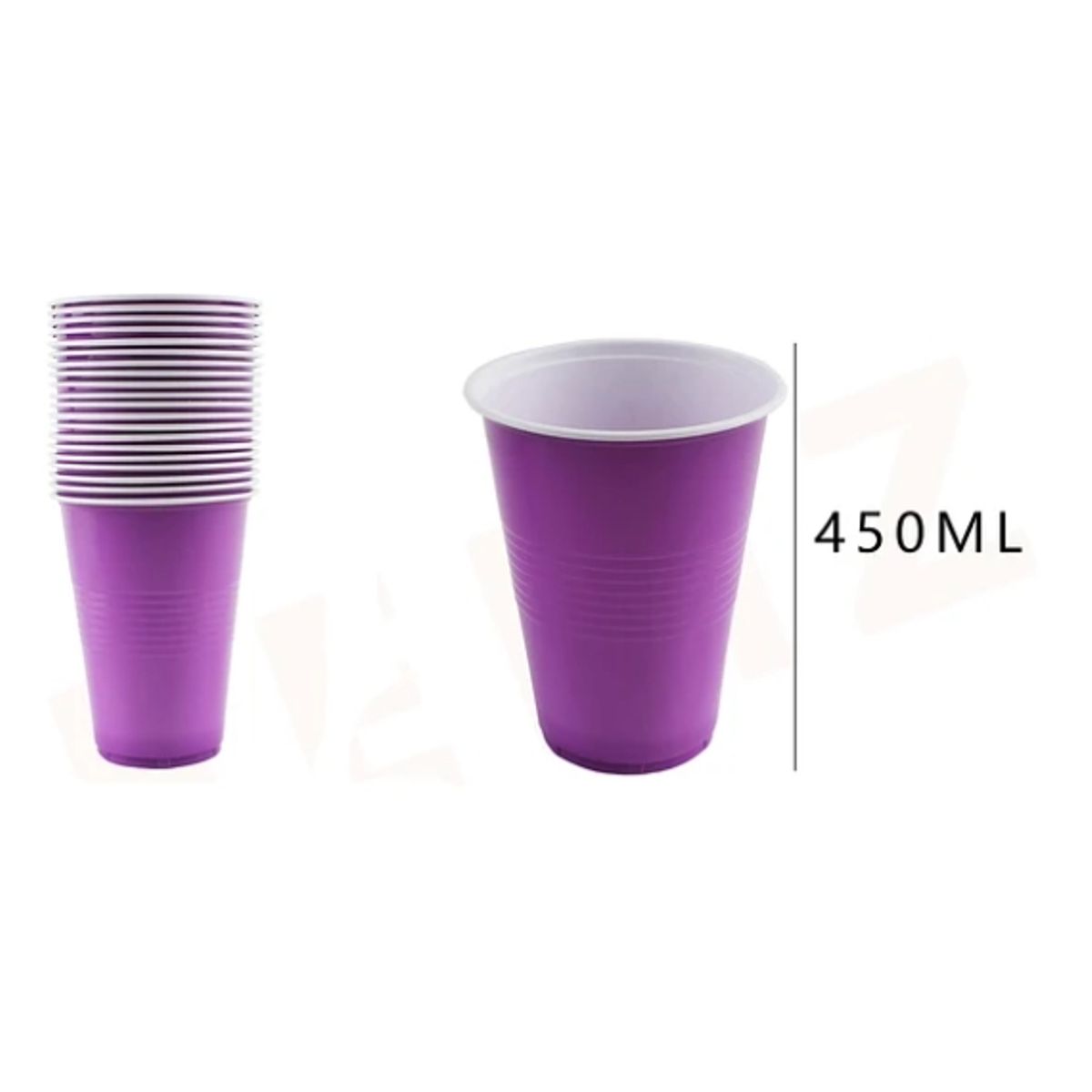 GENERICO - Vaso Plástico Violeta 20 Pcs