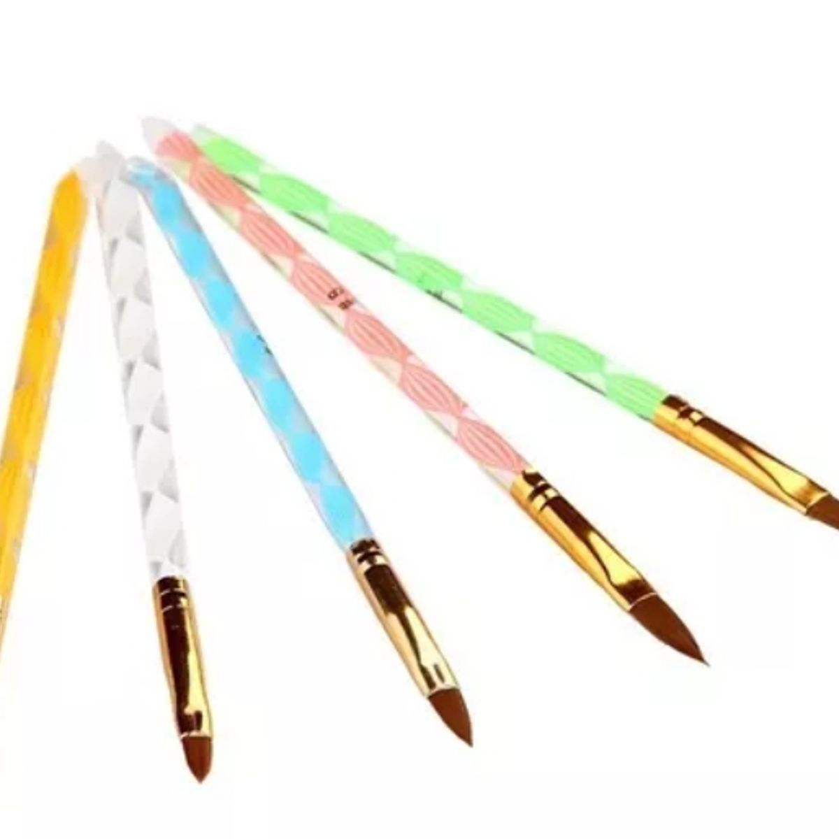 GENERICO - 5 Pcs Pinceles Para Uñas Acrílico Manicure