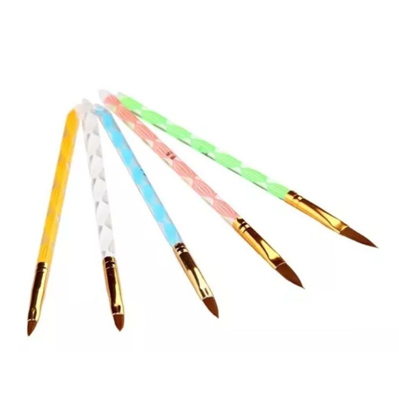 GENERICO - 5 Pcs Pinceles Para Uñas Acrílico Manicure