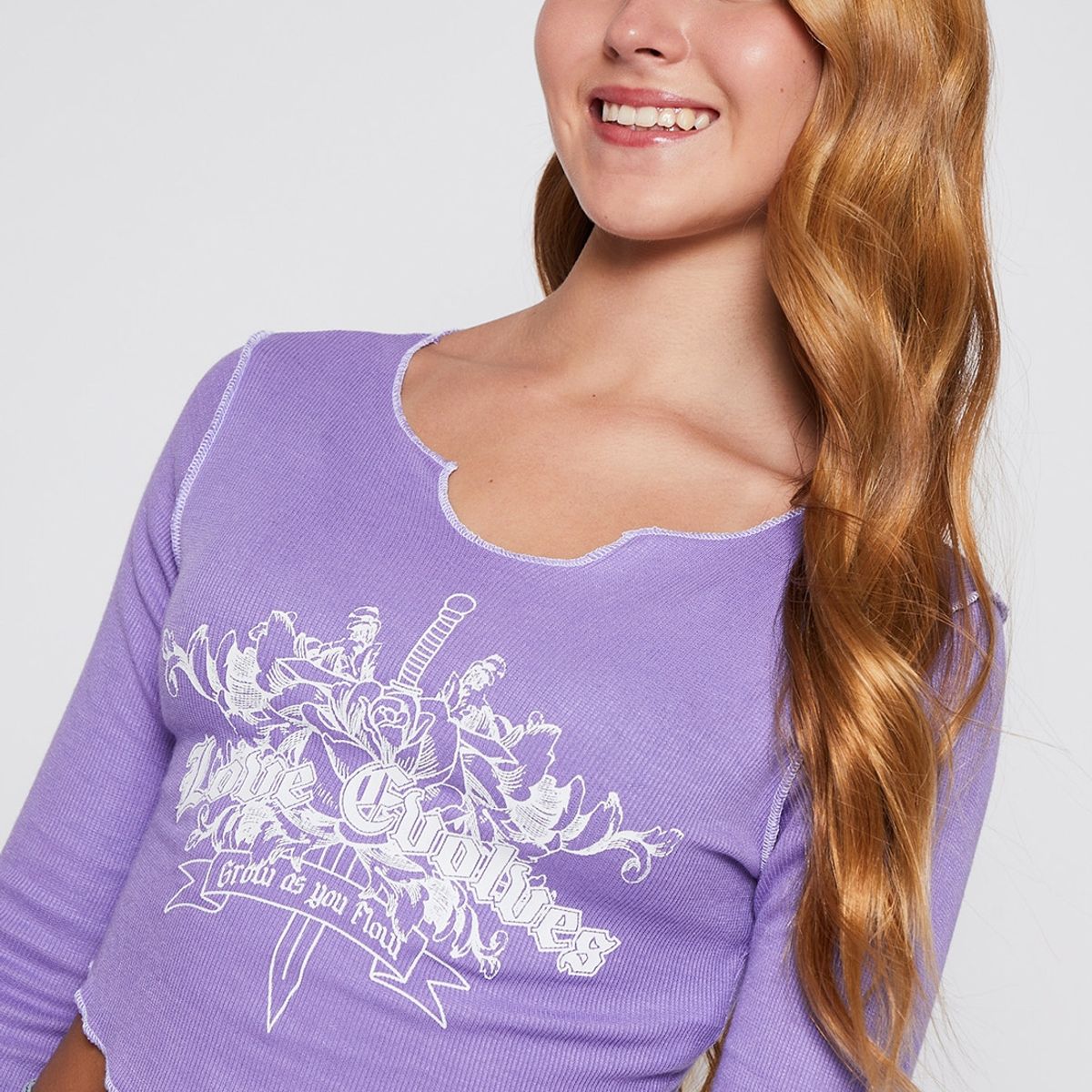 FAMILY SHOP - Polera Lola Lila Contraste Family Shop