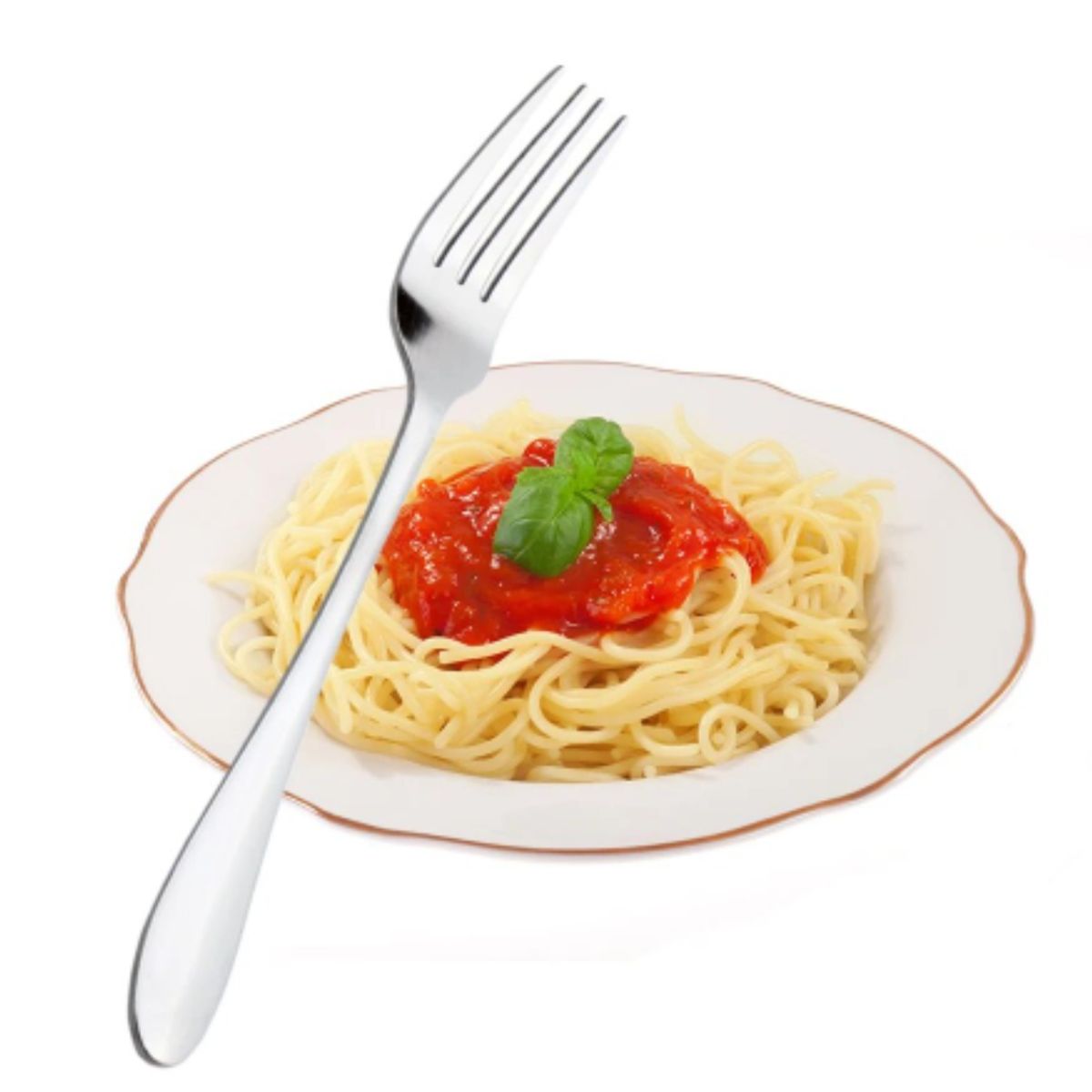 OEM - Set 06 Tenedores De Cena Acero Inoxidable Con Borde Redondo