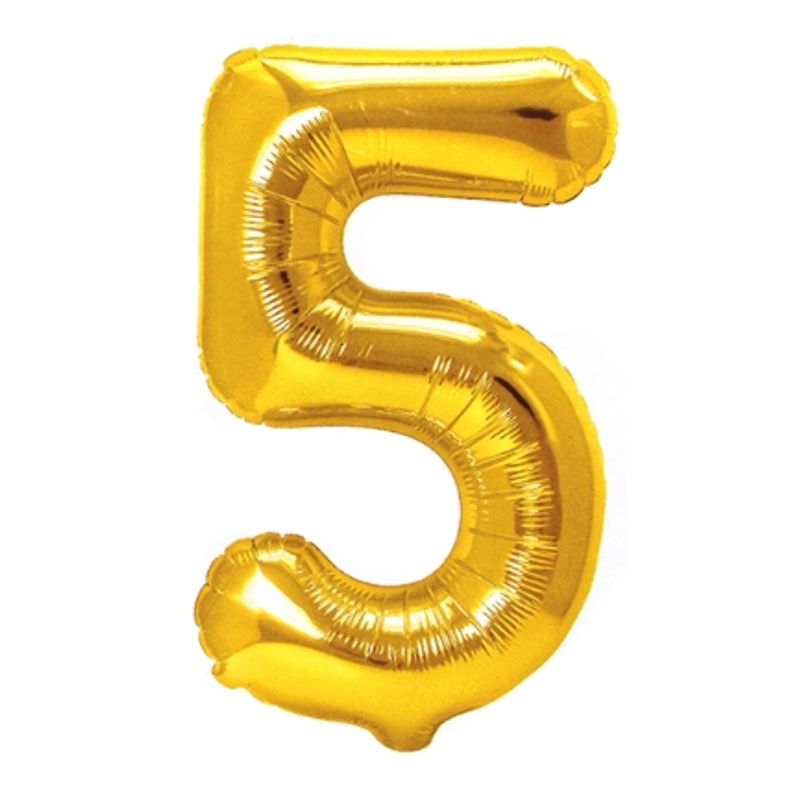 GENERICO - Globo Numero Metalizado 5