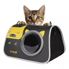 GENERICO - Jaula transportadora para gatos mochila mascotas negro