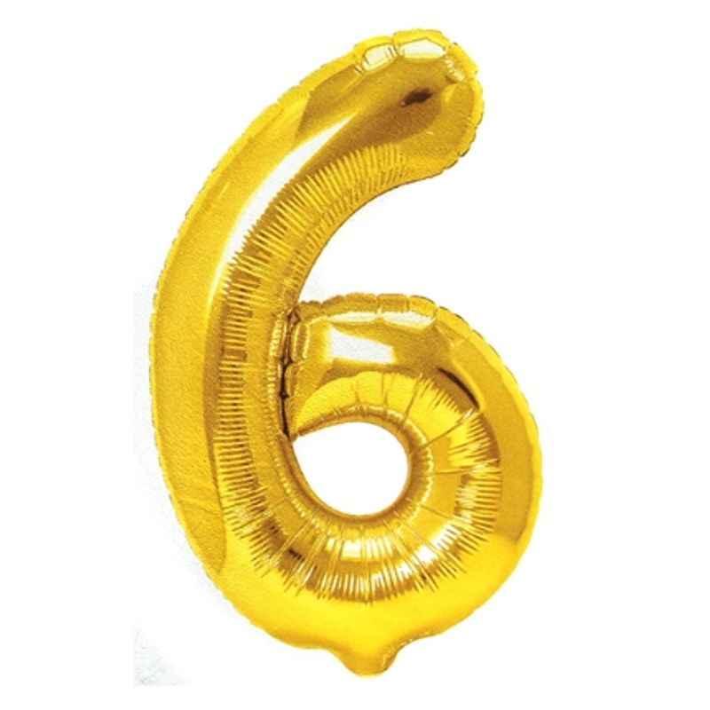 GENERICO - Globo Numero Metalizado 6