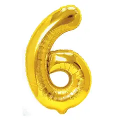GENERICO - Globo Numero Metalizado 6