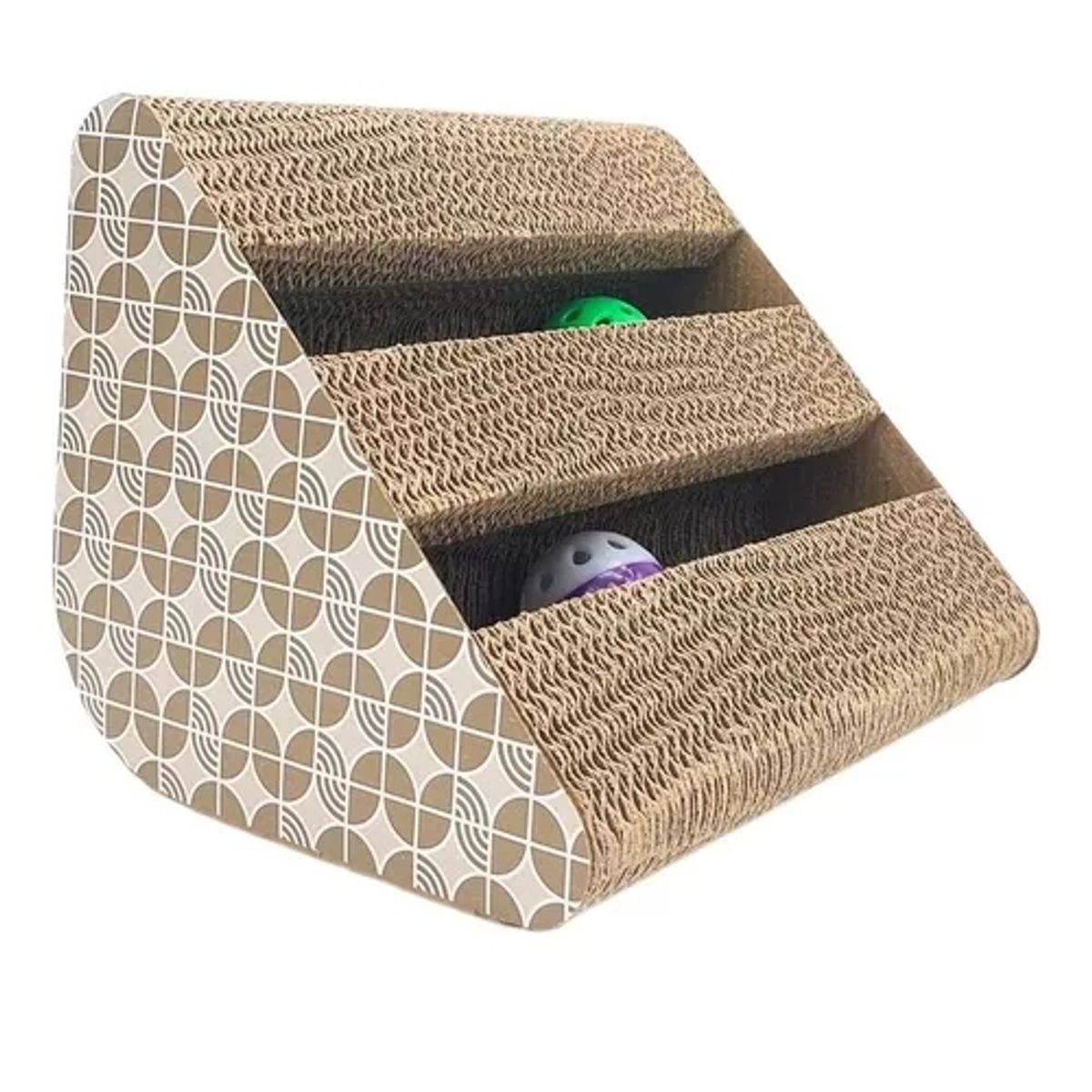 GENERICO - Rascador Para Gato Con Catnip Pelotas Sonajas Juguete Gatos