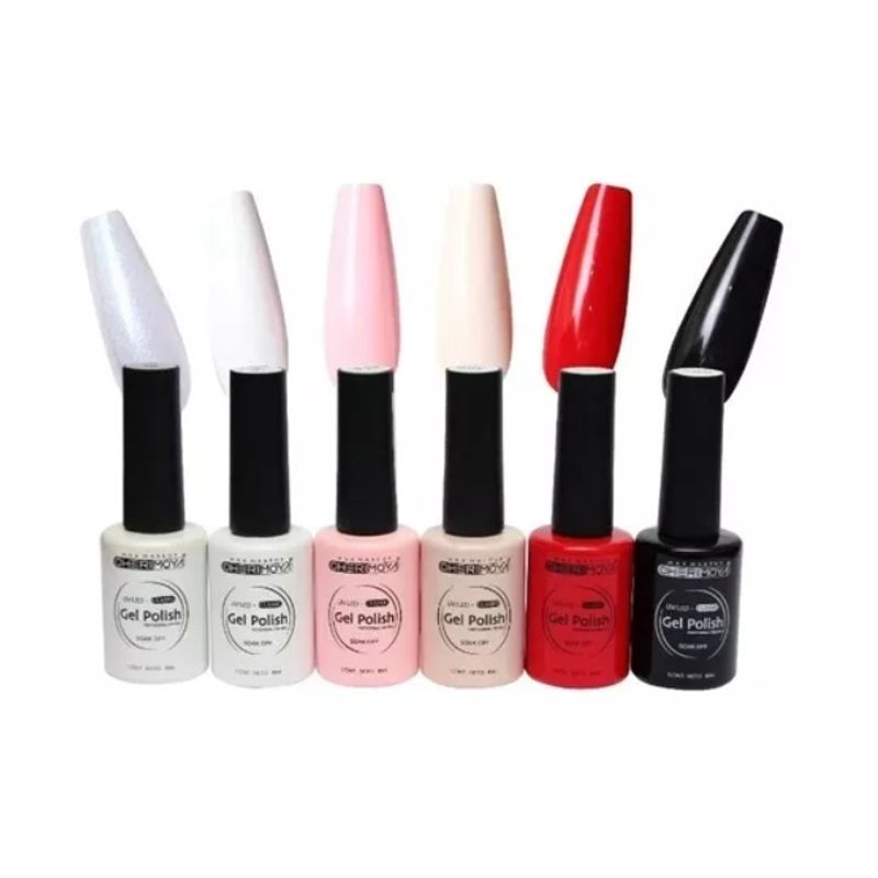 CHERIMOYA - Pack De 6 Colores Esmaltes Permanentes 8 Ml Cherimoya Basicos