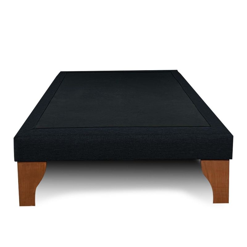 GENERICO - Base Para Cama Europea 1 Plaza Color Negro Lino