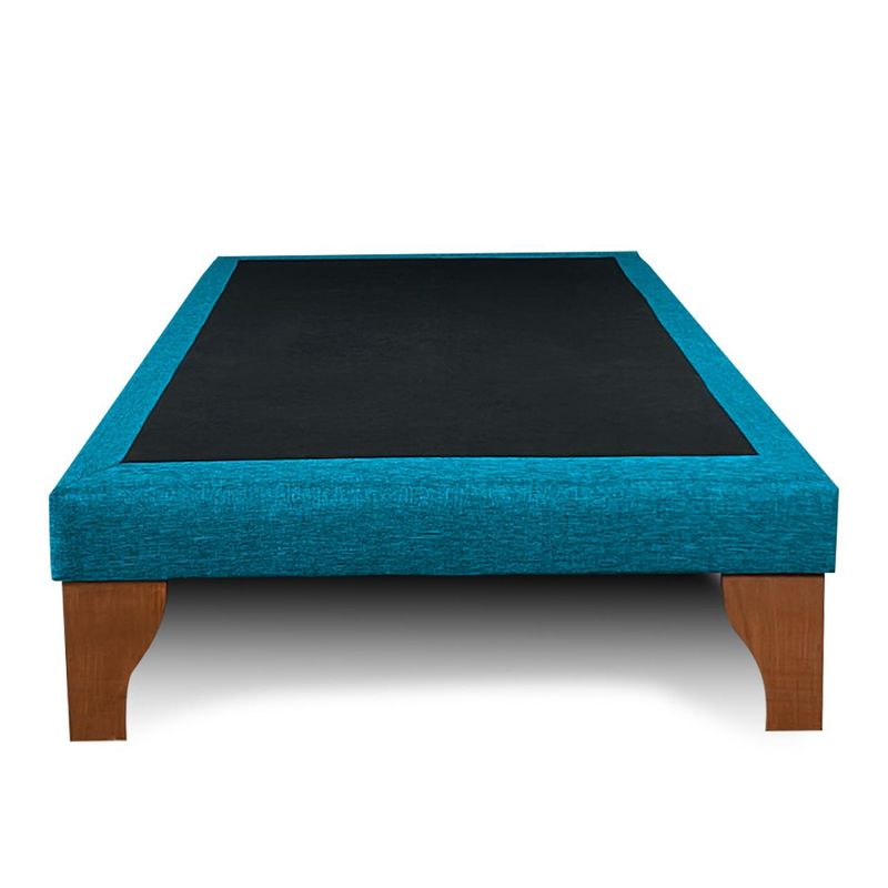 GENERICO - Base Para Cama Europea 1 Plaza Color Turquesa Lino