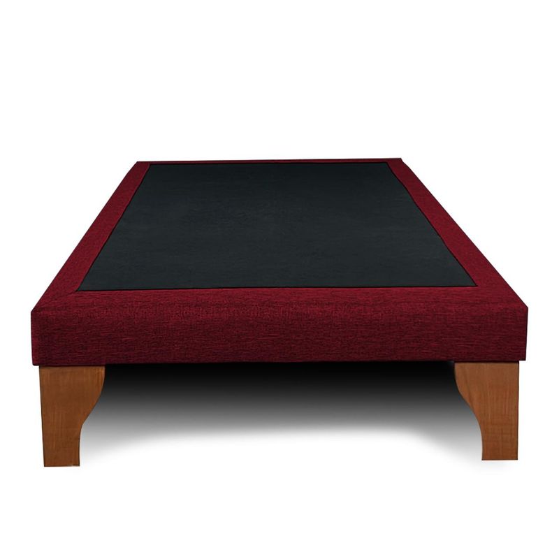 GENERICO - Base Para Cama Europea 1 Plaza Color Burdeo Lino