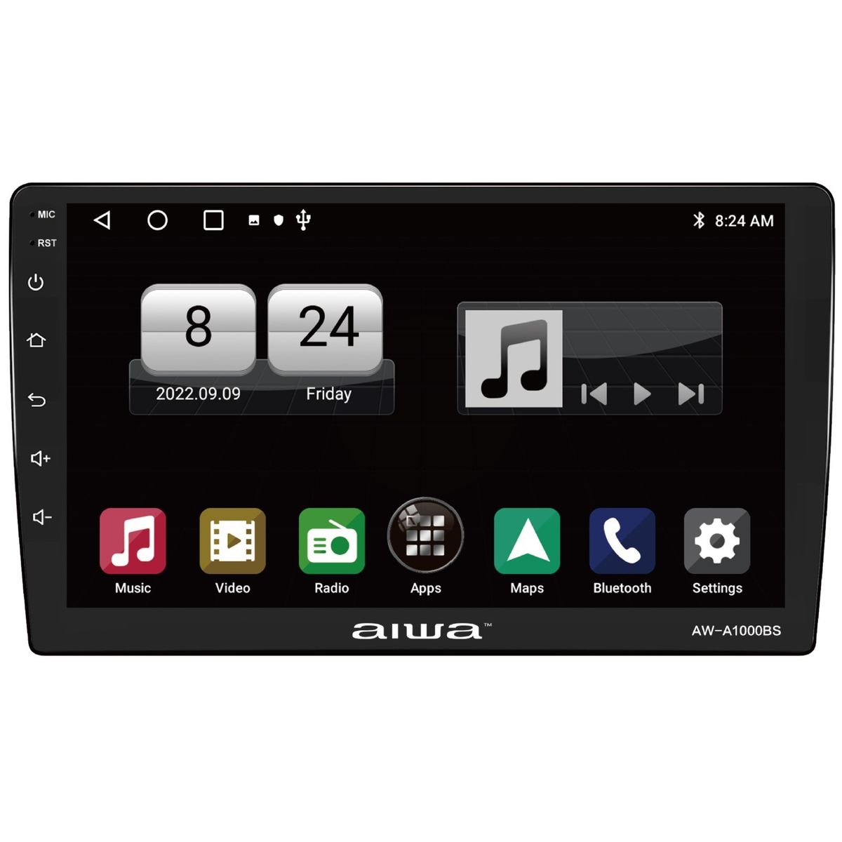 AIWA - Radio Auto 2 Din Android Touch Hd De 10'' Aiwa Aw-a1000bs