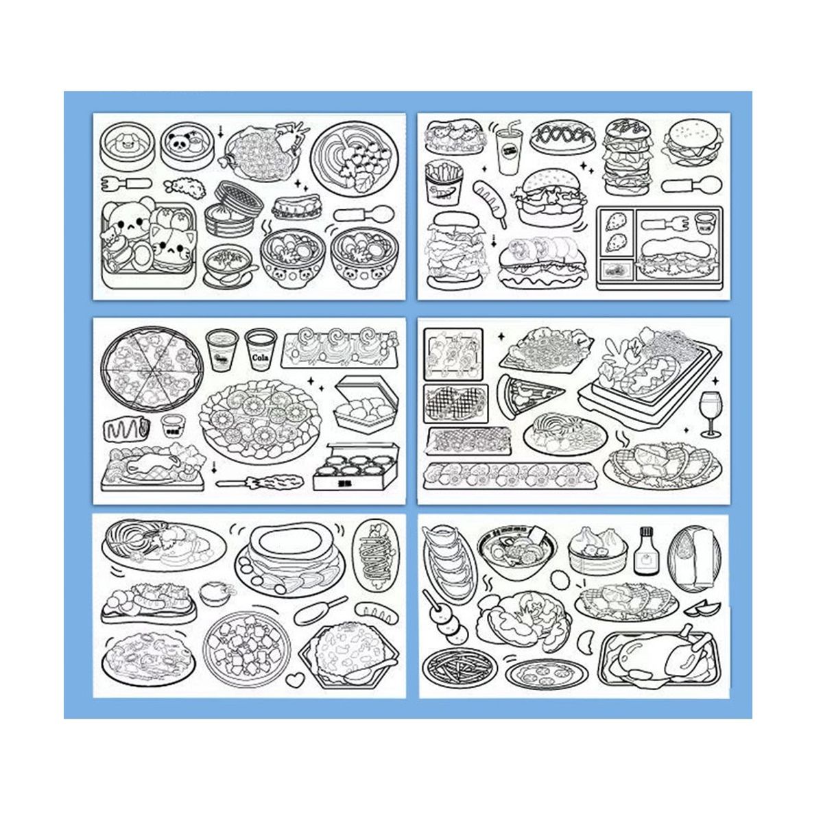 GENERICO - Papel adhesivo para colorear diseño Alimentos 3mts