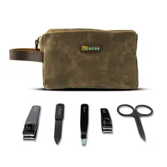 MYCOCOS - Travel Bag Neceser Cuero Bolso De Viaje + Kit Regalo