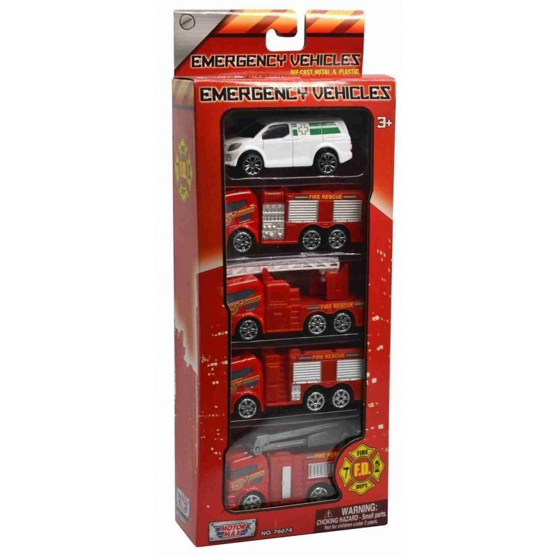 MOTORMAX - MOTORMAX 76074 5 PC 3 PULG EMERGENCY VEHICLE SET