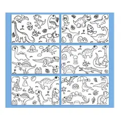 GENERICO - Papel adhesivo para colorear diseño Dinosaurios 3mts