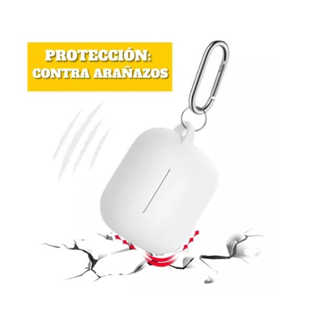 GENERICO - Funda Para AirPods 3 Gen Silicona + Set Accesorios 6 En 1 Blanco