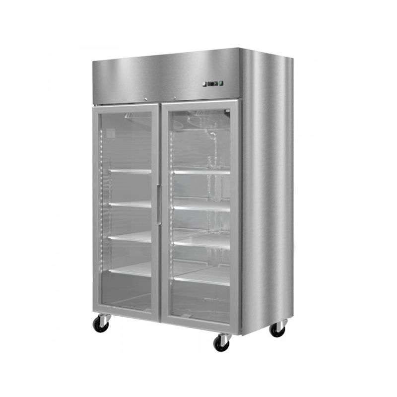 BOZZO - Refrigerador Industria 2 Puertas de Vidrio Estatico