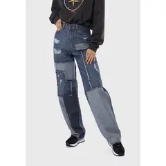SOVIET - Jeans Casual Patchwork