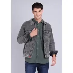 SOVIET - Chaqueta Denim con Sherpa Hombre