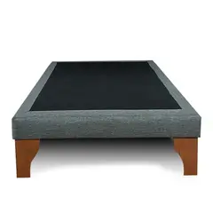 GENERICO - Base Para Cama Europea 1.5 Plazas Color Gris Lino