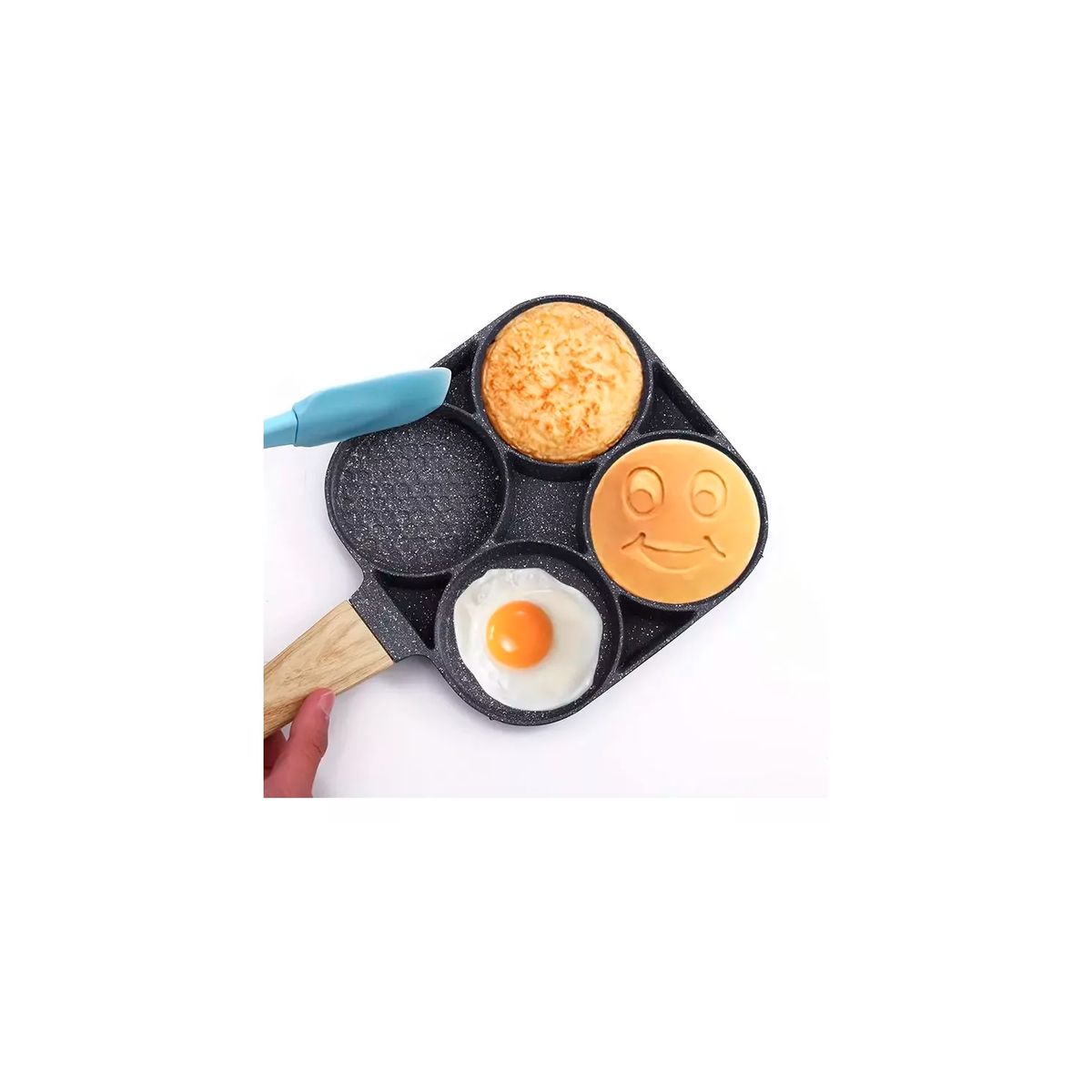 GENERICO - Sarten Multiusos 4 Divisiones Huevos Omelete Hamburguesas