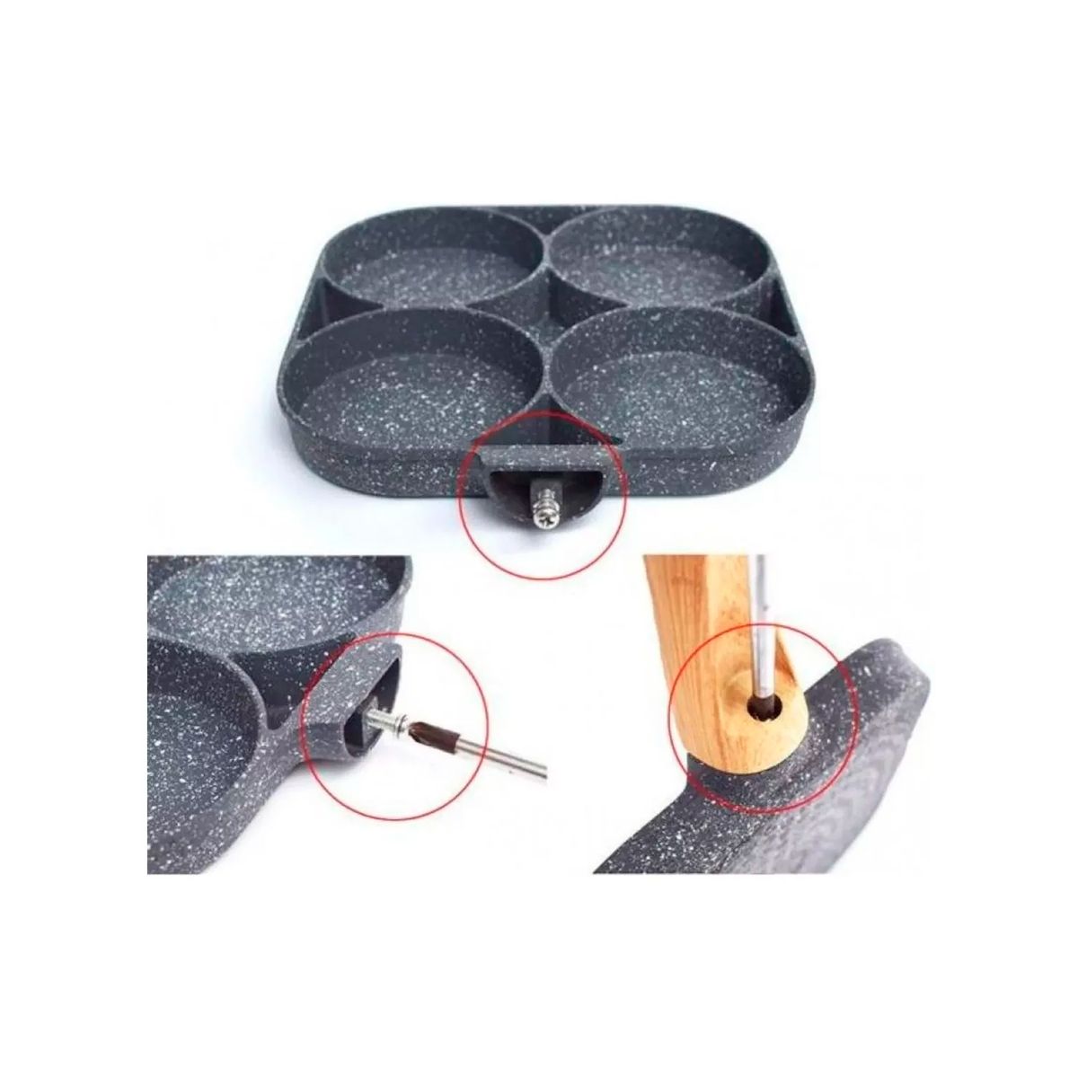 GENERICO - Sarten Multiusos 4 Divisiones Huevos Omelete Hamburguesas