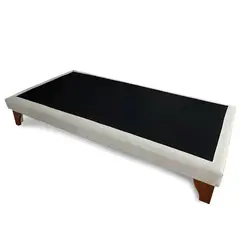 GENERICO - Base Para Cama Europea 1.5 Plazas Color Beige Lino