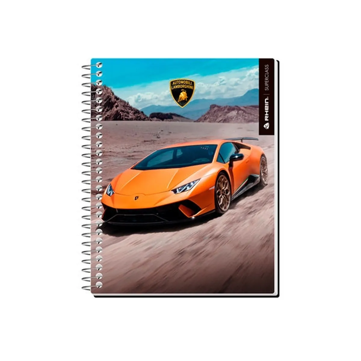 RHEIN - Pack 5 Cuadernos Lamborghini Rhein Carta 120 Hojas Tapa Dura