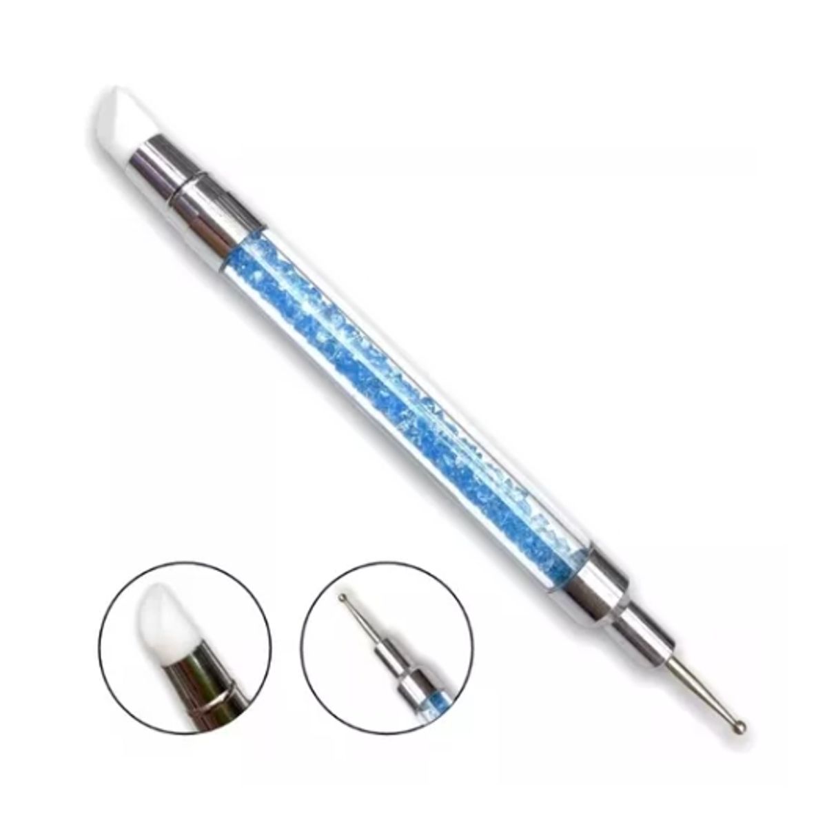 GENERICO - Set De 5 Pinceles Dobles Con Punta De Silicona Y Puntero