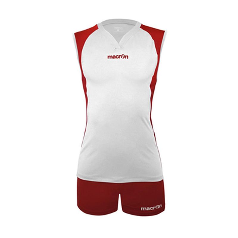 MACRON - Uniforme de Vóleibol Florencia Blanco-Rojo