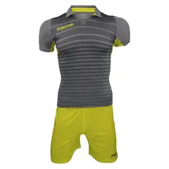 MACRON - Uniforme Fútbol Tabit Niños Gris-Amarillo
