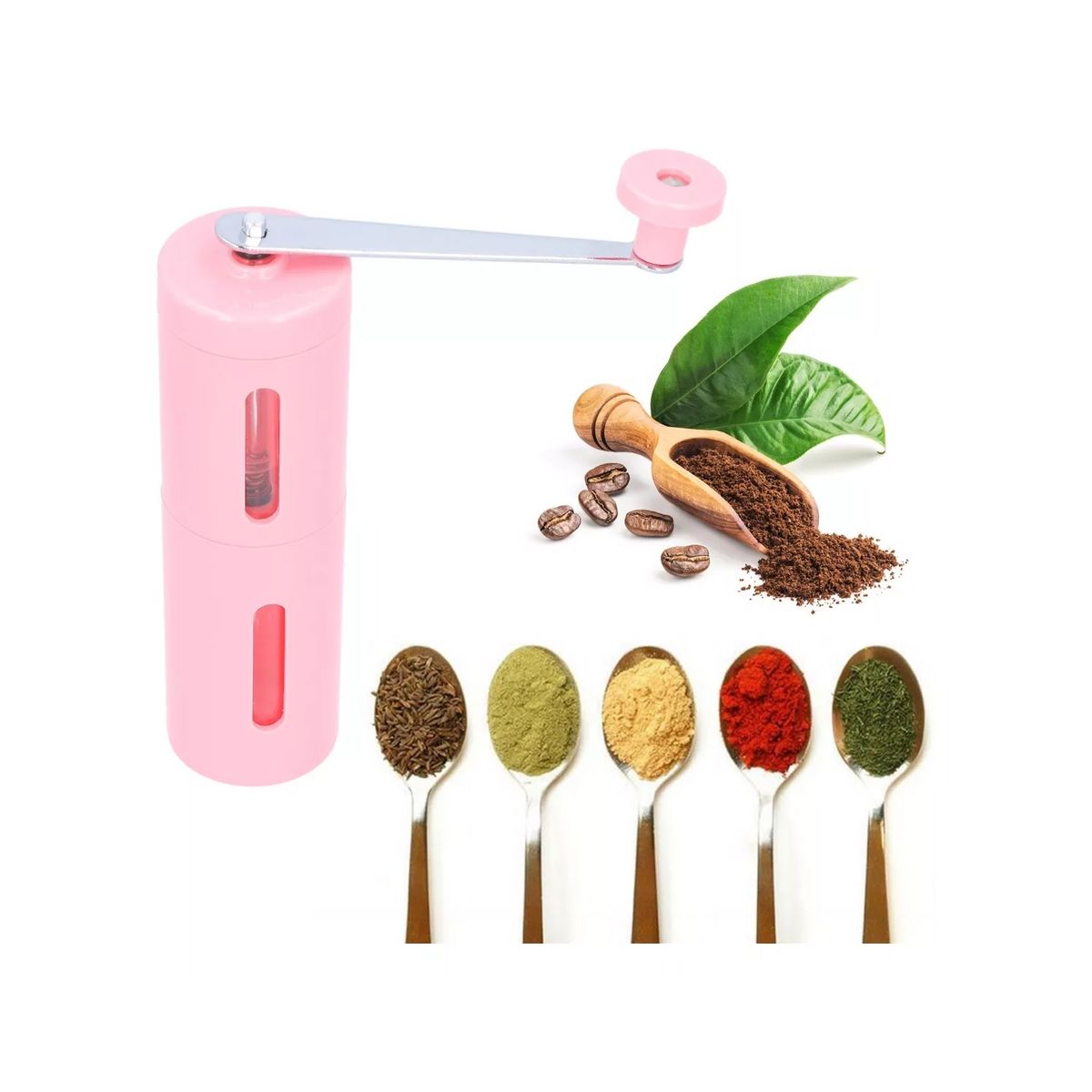 GENERICO - Molinillo De Café Manual Autopropulsado De Acero Inoxidable