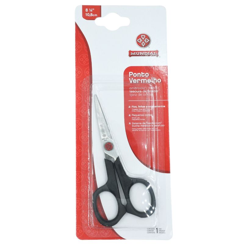 MUNDIAL - Tijera de bordar Premium Mundial Red Dot 668 4 1/4'' 11cm