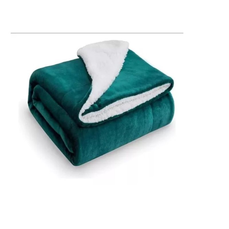 GENERICO - Frazada Polar Plush 2 Plazas Térmica Con Chiporro  Premium Aqua