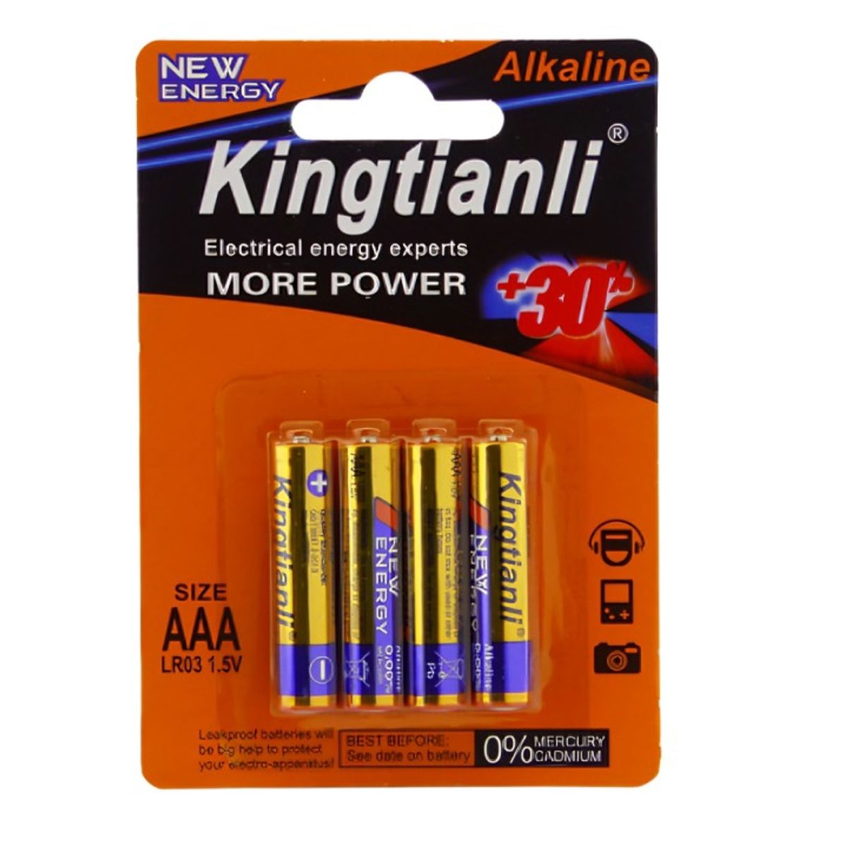 OEM - PILA KINGTIANLI  AAA SET X 4 PCS ALKALINE EN BLISTER