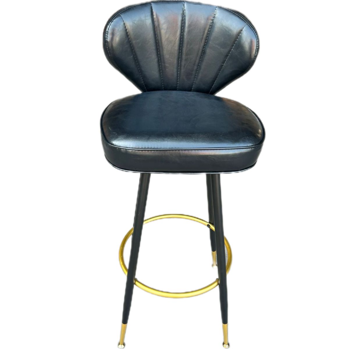 ARTIHOGAR - Pack Sillas Bar  Charlton Taburete Ecocuero  Color Negro/Negro