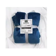 GENERICO - Frazada Polar Extra Grande Polar Suave 200230cm Invierno Azul Acero