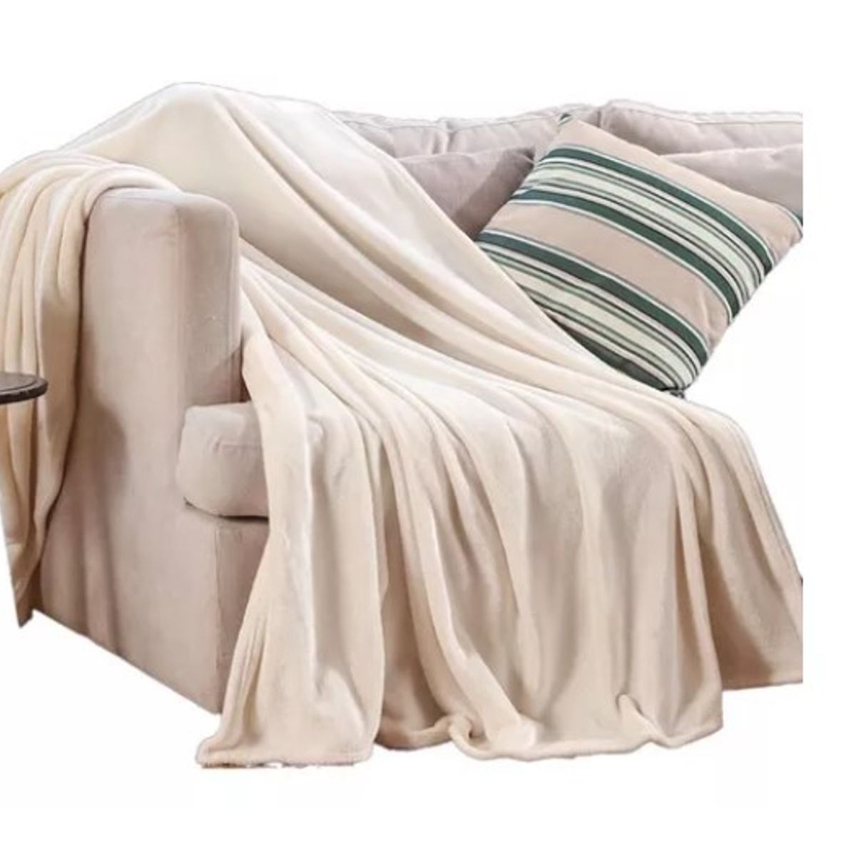 GENERICO - Frazada Polar Extra Grande Polar Suave 200230cm Invierno Beige