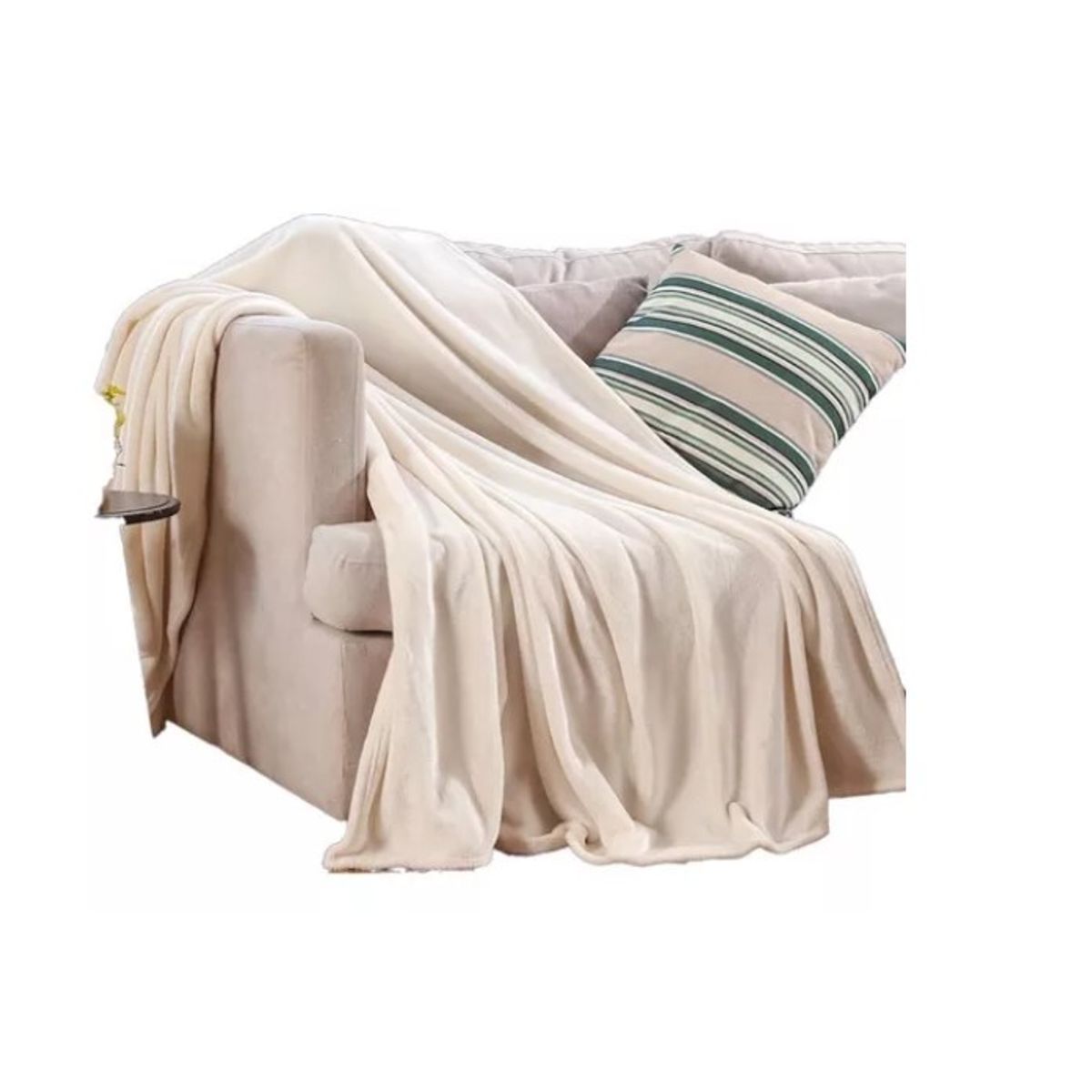 GENERICO - Frazada Polar Extra Grande Polar Suave 200230cm Invierno Beige