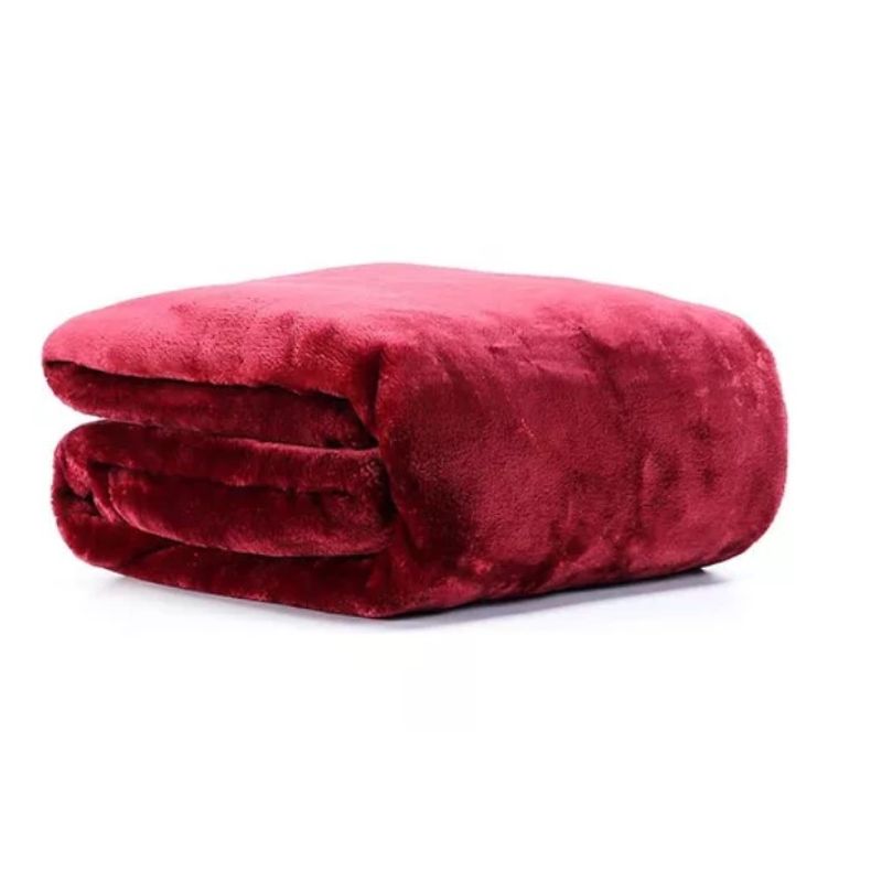 GENERICO - Frazada Polar Extra Grande Polar Suave 200230cm Invierno Bordó