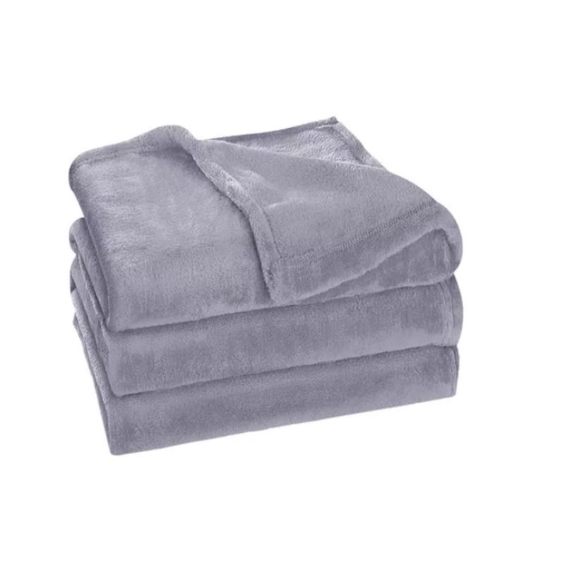 GENERICO - Frazada Polar Extra Grande Polar Suave 200230cm Invierno Gris