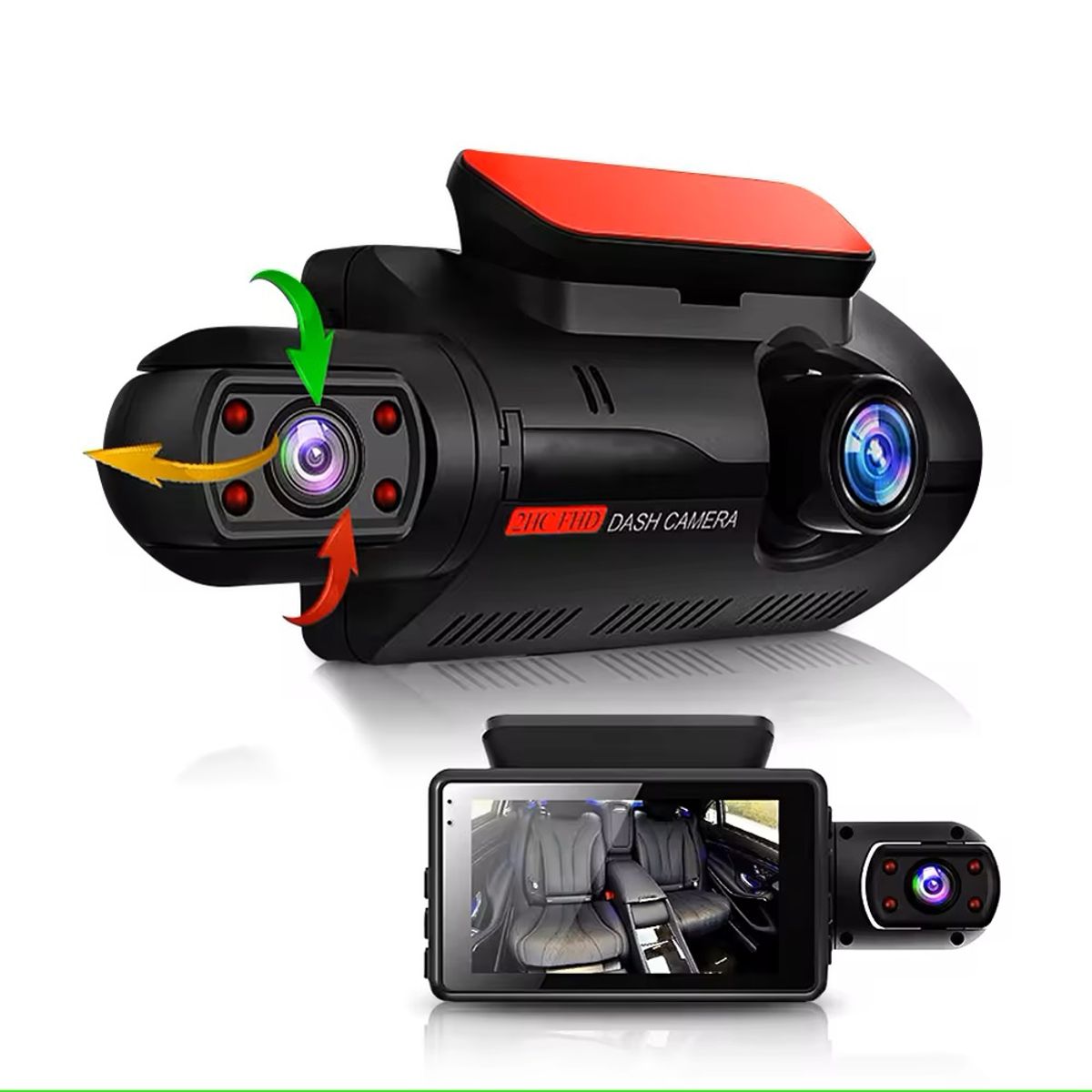 GENERICO - Dash Cam Modelo A68 Cámara Dual 1080P Amplio Ángulo de 150° Grabación Continua Sensor G