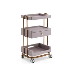 SDFIT - Carro salón de belleza 3 bandejas ruedas - 568-140 Gris