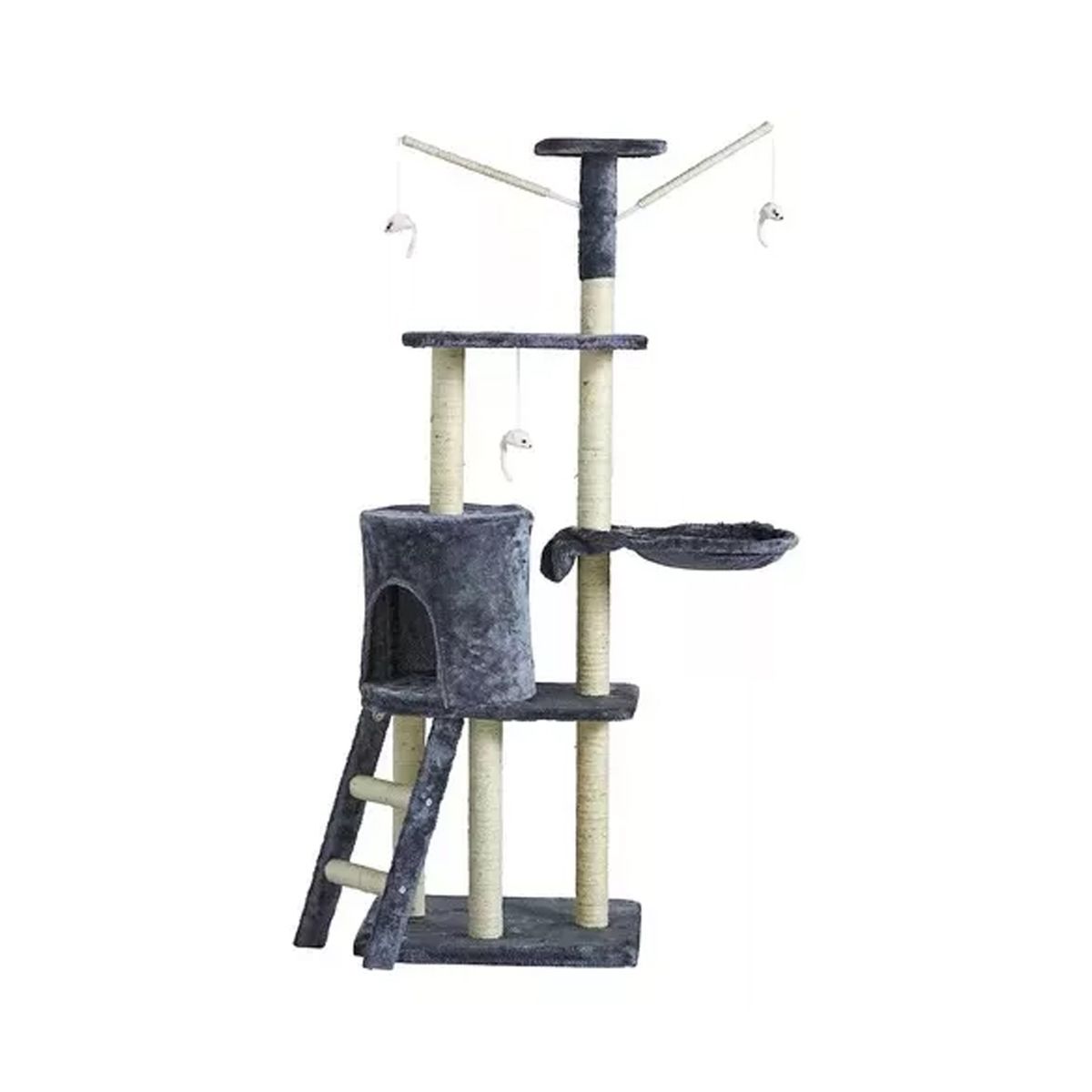 GENERICO - Torre Arbol Con Casa Rascador Juguete De Gatos Terciopelo