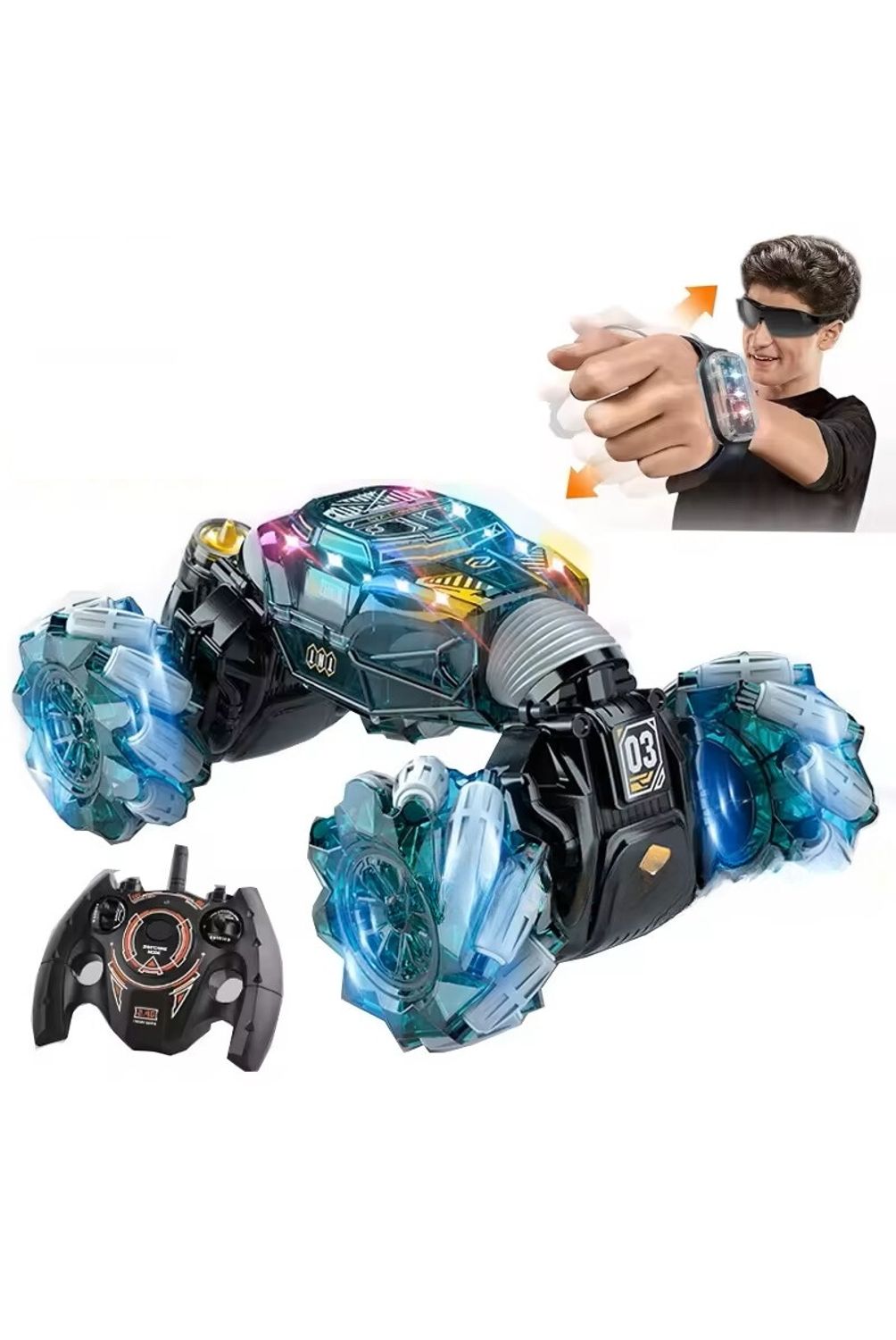 STARTECHOFFICE Auto Acrobático Doble Cara 4X4 RC Control Remoto