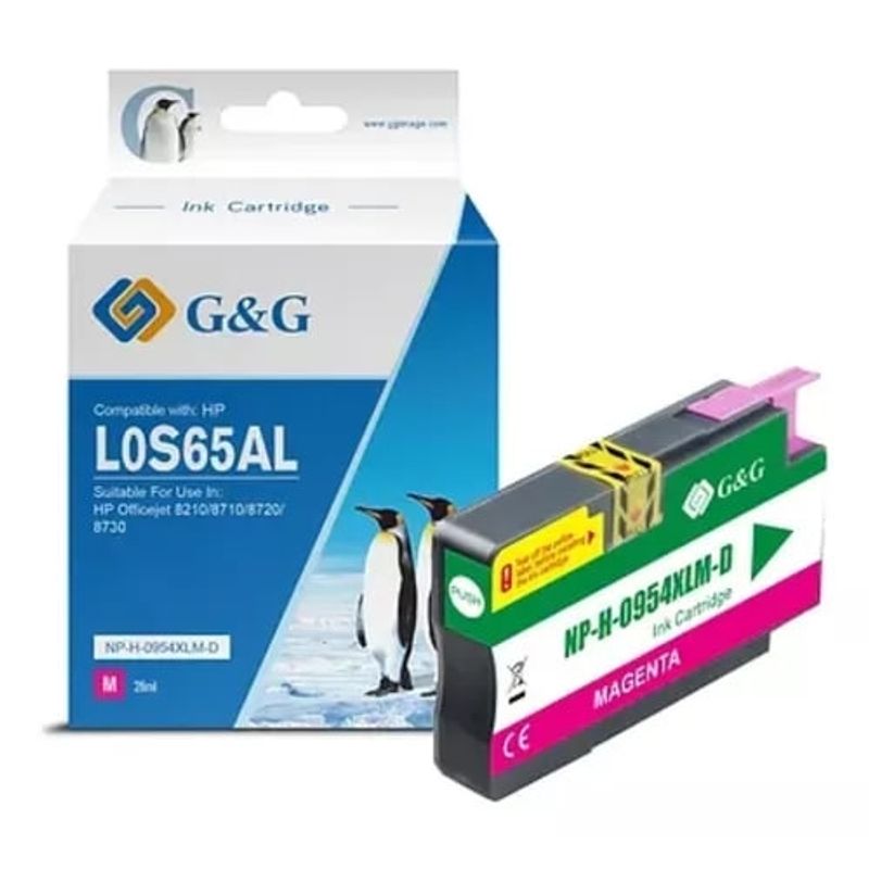 GENERICO - Cartucho Tinta Magenta LH 954 XL G&G 26 ml Alta Calidad