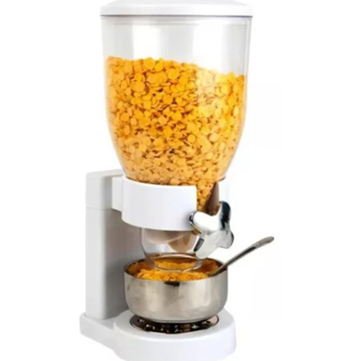 GENERICO - Dispensador De Cereal Simple De Mesa Alimentos Secos Blanco