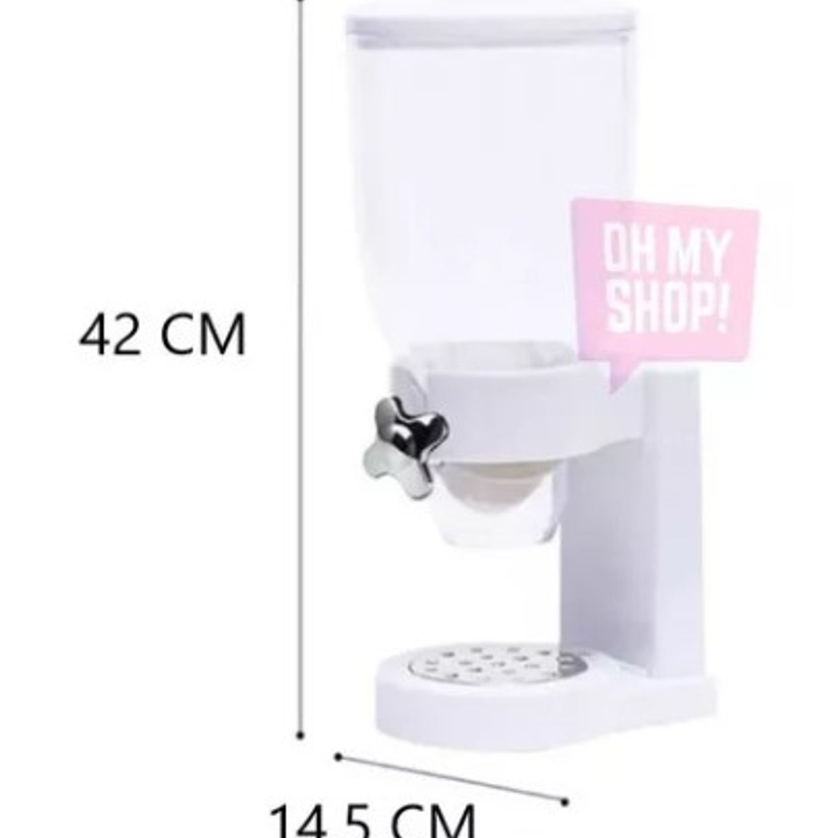 GENERICO - Dispensador De Cereal Simple De Mesa Alimentos Secos Blanco