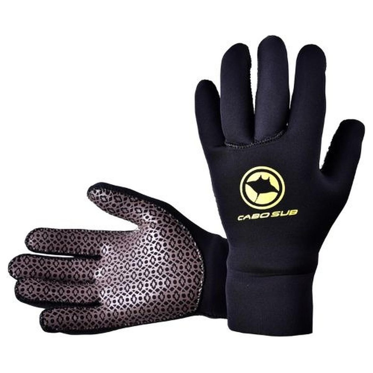 CABOSUB - Guantes de Buceo Neopreno 3mm Megastrech - Negro